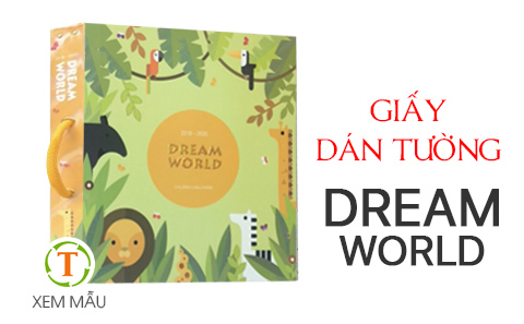 gia giay dantuong, bảng giá giấy dán tường dreamworld