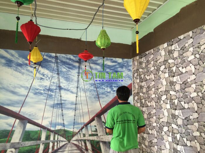thi công giấy dán tường đẹp giá rẻ