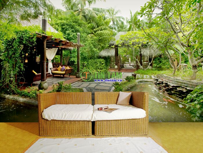 mau tranh dan tuong phong cảnh đẹp cho phong khach